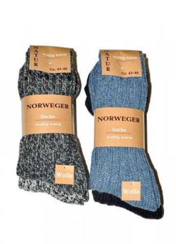 WiK art.21108 Norweger Socke A'2 Pánské ponožky 39-42 jeans-grafitová