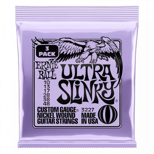 Ernie Ball Nickel Wound Ultra Slinky 3 Pack