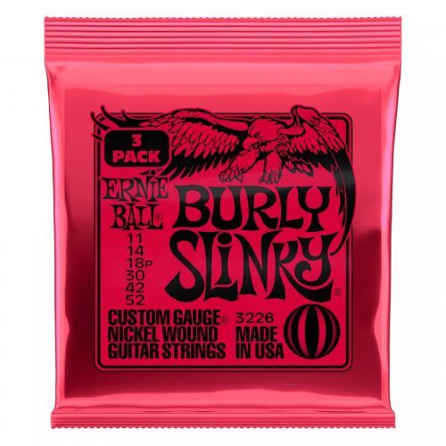 Ernie Ball Nickel Wound Strings Burly Slinky 3 Pack