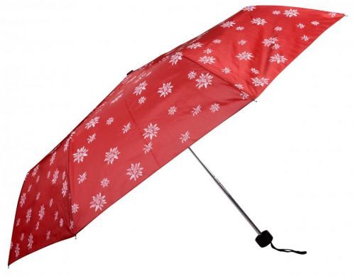 Doppler Dámský skládací mechanický deštník Special Mini Edelweiss červená 700065E01