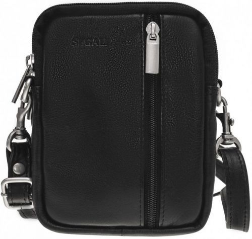 SEGALI Pánská kožená crossbody taška 6032 Black