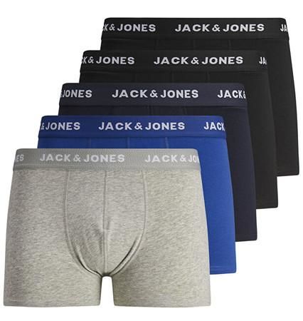 Jack&Jones 5 PACK - pánské boxerky JACBASIC 12173776 Black L