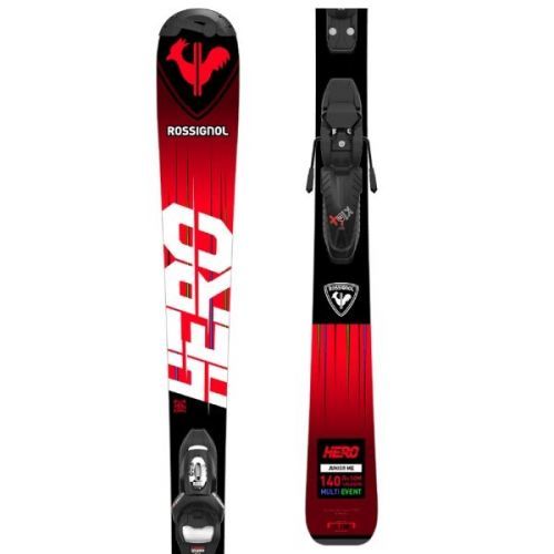 Rossignol HERO JR KID-X + KID 4 GW B76 Juniorské sjezdové lyže, červená, velikost 120