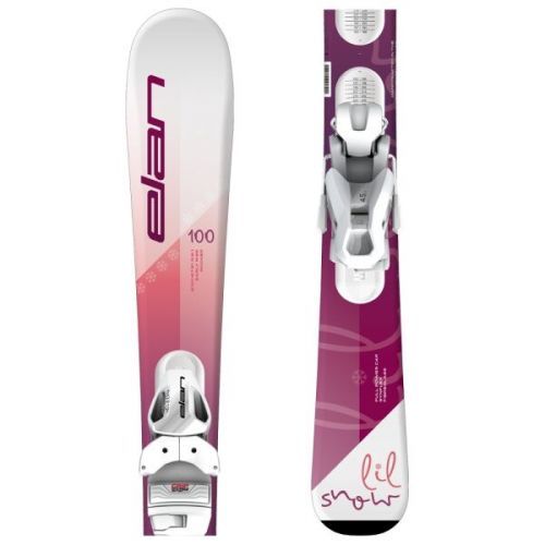Elan LIL SNOW W JRS+EL 4.5 Dívčí sjezdové lyže, růžová, velikost 120