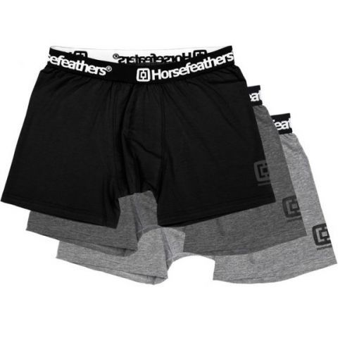 Horsefeathers DYNASTY 3PACK BOXER SHORTS Pánské boxerky, černá, velikost XL