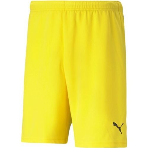 Puma TEAMRISE SHORT Pánské kraťasy, žlutá, velikost XL