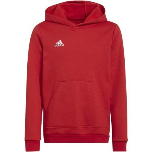 adidas ENT22 HOODY Y Juniorská fotbalová mikina, červená, velikost 140