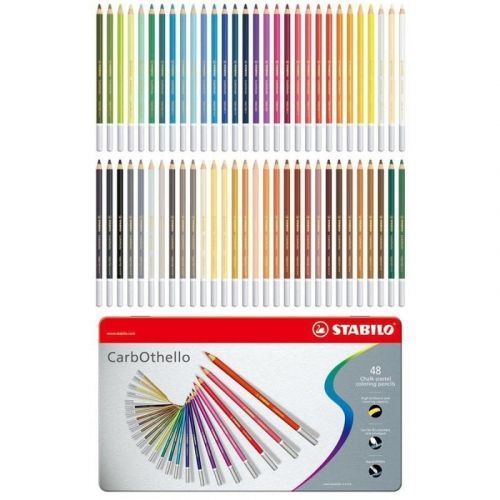 Pastely STABILO CarbOthello, sada 48 ks v kovovém pouzdru