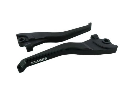 Brzdové páčky Stage6 CNC Dual-Color Yamaha Aerox / MBK Nitro černé