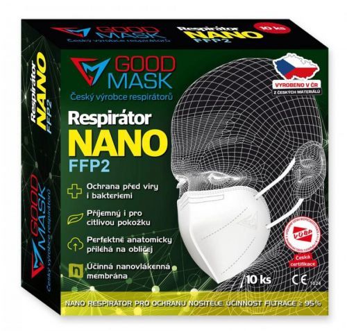 Akce 1 + 1 ZDARMA Nanorespirátor FFP2 GOOD MASK GM2 NANO