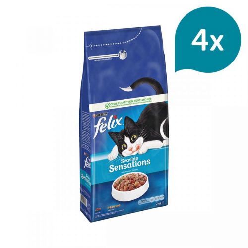 Felix Seaside Sensations losos, treska tmavá a zelenina 4 × 2 kg