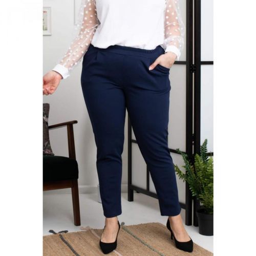 Karko Woman's Trousers Z683 Navy Blue