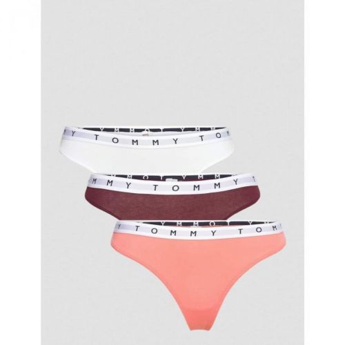 3PACK women's thong Tommy Hilfiger multicolored (UW0UW02521 0V4)