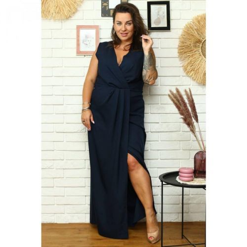 Karko Woman's Dress SC108 Navy Blue