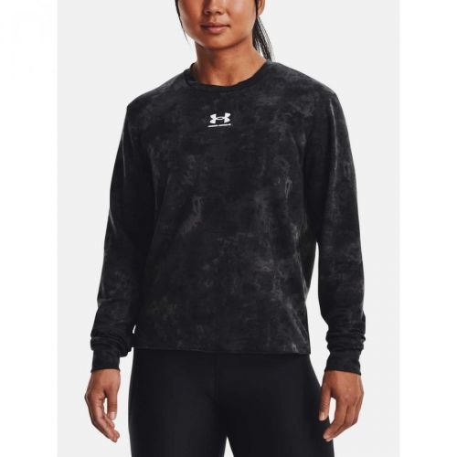 Under Armour Tričko Rival Terry Print Crew-BLK - Dámské