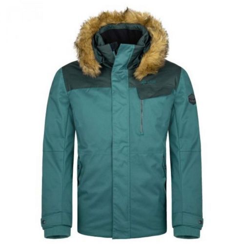 Men's winter jacket Kilpi ALPHA-M DARK GREEN