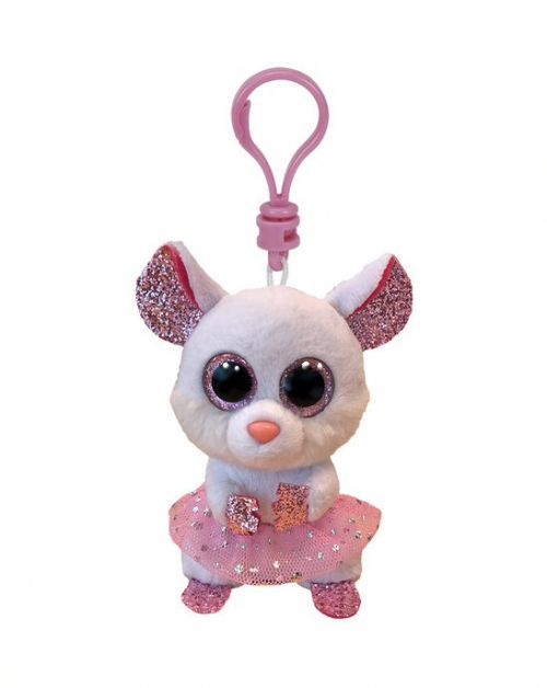 BOOS NINA, 8,5 cm - white ballerina mouse - Clip (3)