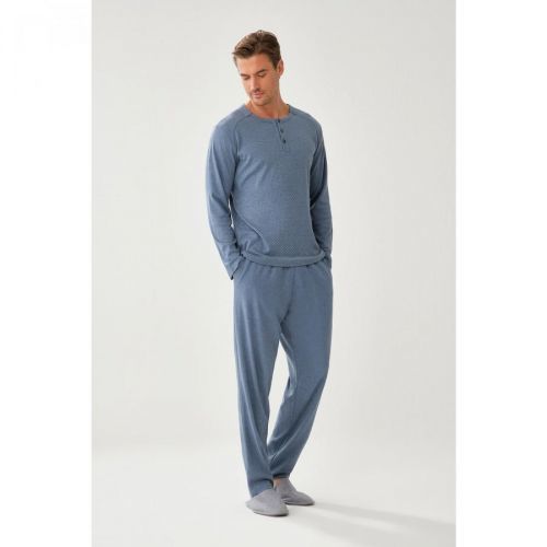 Dagi Pajama Set - Blue - Plain