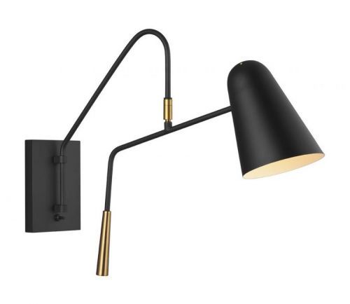 Elstead Feiss - Nástěnná lampa SIMON 1xE27/60W/230V černá/zlatá