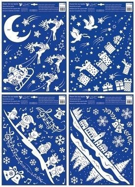 Anděl Okenní fólie - sobí spřežení - 30 x 42 cm - 259