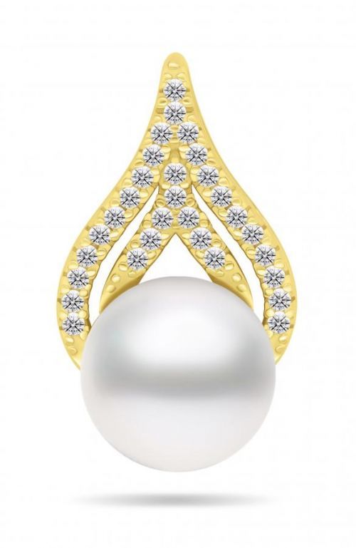 Brilio Silver Elegantní perlový přívěsek z pozlaceného stříbra PT93Y