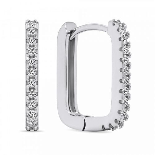 Brilio Silver Moderní stříbrné náušnice se zirkony EA637W
