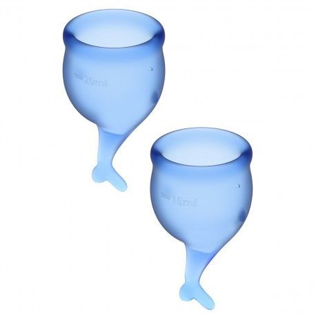 Menstruační kalíšky SATISFYER FEEL SECURE MENSTRUAL CUP blue SATISFYER