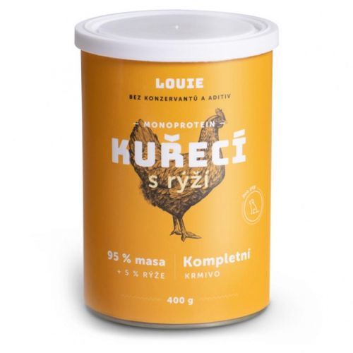 LOUIE Kuřecí s rýží konzerva pro psy 400 g