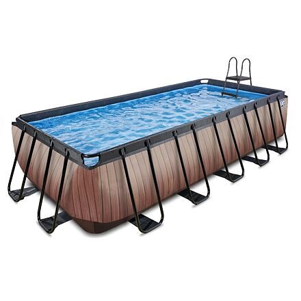EXIT Frame Pool 5.4x2.5x1.22m (12v Sand filter) – Timber Style