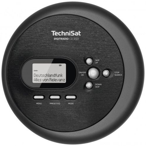 CD-rádio TechniSat DIGITRADIO CD 2GO BT, schwarz, Bluetooth, DAB plus , CD, FM, černá