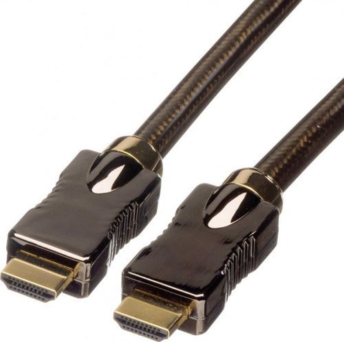 Roline HDMI kabel Zástrčka HDMI-A, Zástrčka HDMI-A 5.00 m černá 11.04.5683 dvoužilový stíněný HDMI kabel