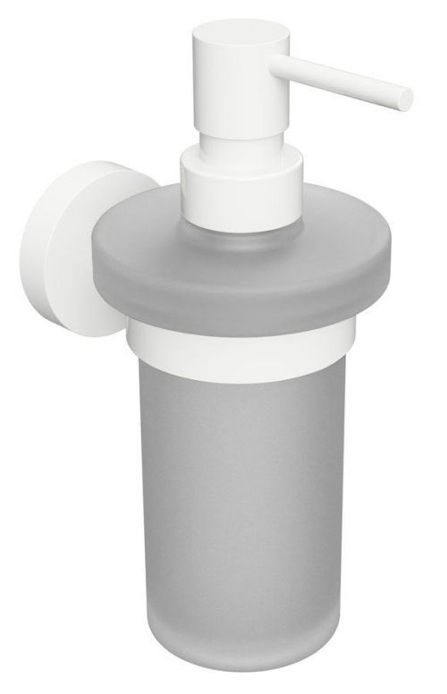 SAPHO X-ROUND WHITE dávkovač mýdla, mléčné sklo, 230ml, bílá XW101