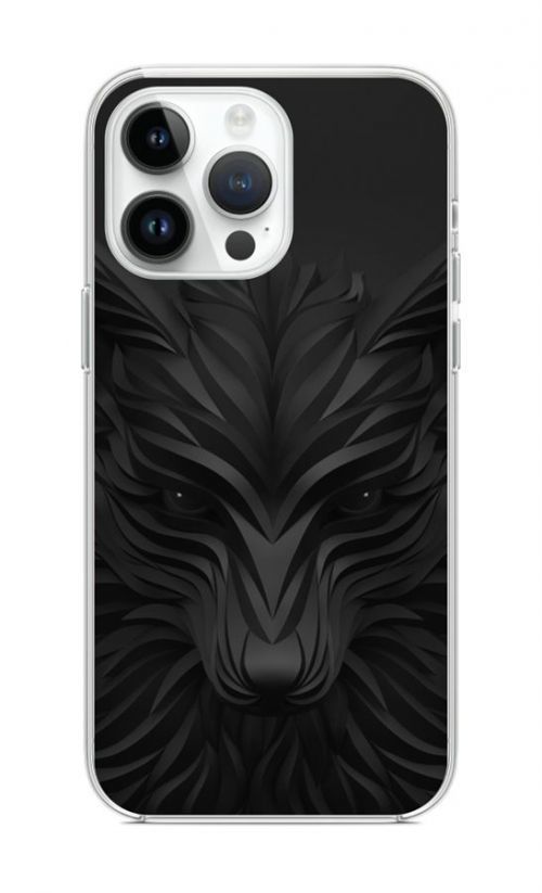 Kryt TopQ iPhone 14 Pro Max Černý vlk 82521