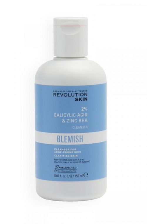 Revolution Skincare 2% Salicylic Acid & Zinc BHA Anti Blemish Cleanser čisticí krém 150 ml