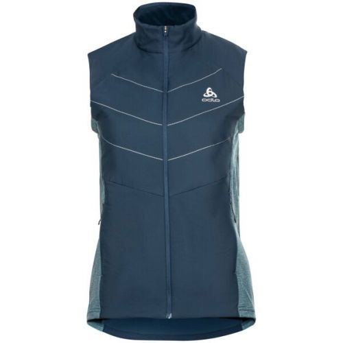 Odlo W RUN EASY S-THERMIC VEST Dámská běžecká vesta, modrá, velikost M