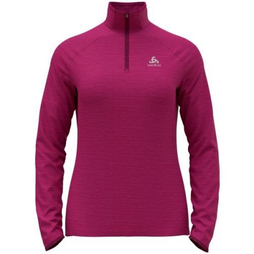 Odlo W MIDLAYER 1/2 ZIP RUN EASYWARM Dámská běžecká mikina, růžová, velikost S