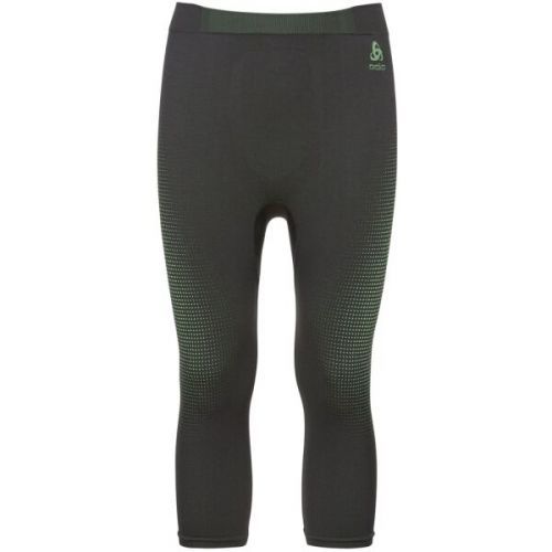 Odlo BL BOTTOM 3/4 PERFORMANCE WARM ECO Pánské funkční tříčtvrteční kalhoty, tmavě šedá, velikost XL