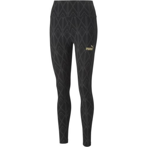 Puma POWER DECO GLAM LEGGINGS Dámské legíny, černá, velikost S