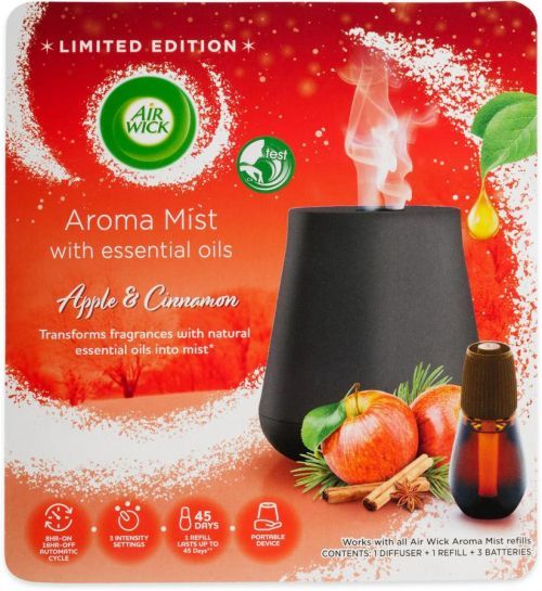 Air wick aroma vaporizér + náplň - Hřejivá vůně skořice a jablka