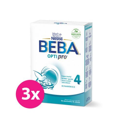 3x BEBA OPTIPRO® 4 Mléko batolecí, 500 g​