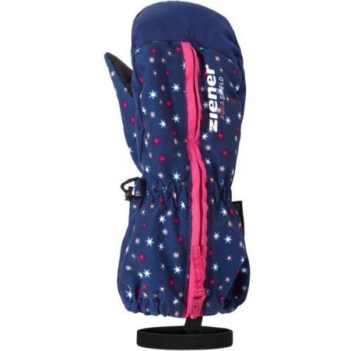 Ziener LANGELO AS KIDS Dětské lyžařské rukavice, tmavě modrá, velikost 3