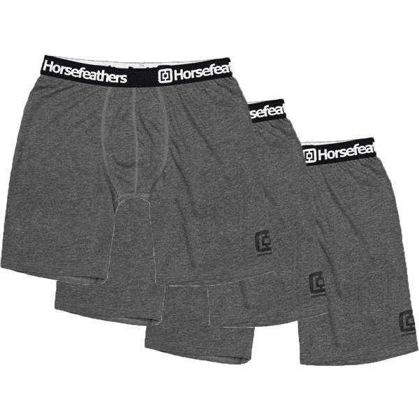 Horsefeathers DYNASTY LONG 3PACK BOXER SHORTS Pánské boxerky, tmavě šedá, velikost M