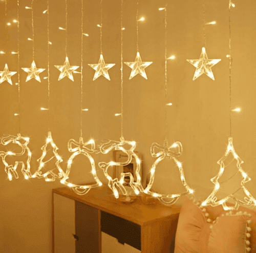 Berge LED světelný závěs ZVONKY - 3,5 m