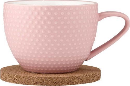 Růžový porcelánový hrnek s podšálkem 350 ml Abode - Ladelle