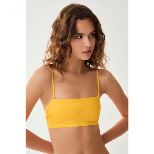 Dagi Bikini Top - Yellow - Plain