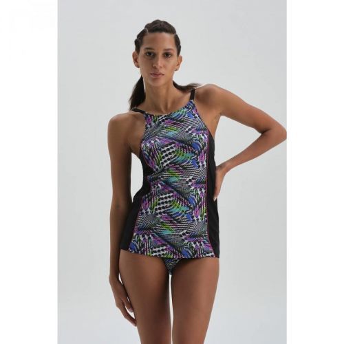 Dagi Sports Swimsuit - Black - Striped