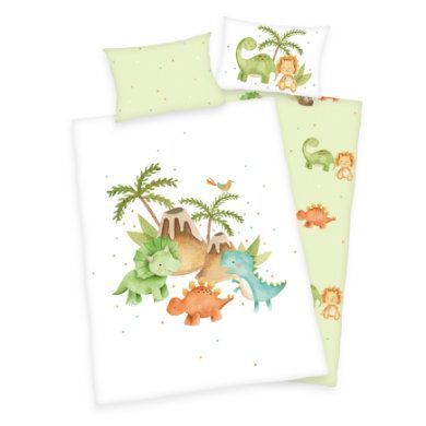 Herding Flanelové povlečení pro miminka Dinos 100x135/40x60cm