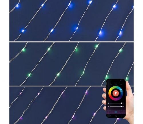 LED RGB Vánoční stmívatelný řetěz 100xLED/29 funkcí 10,4m