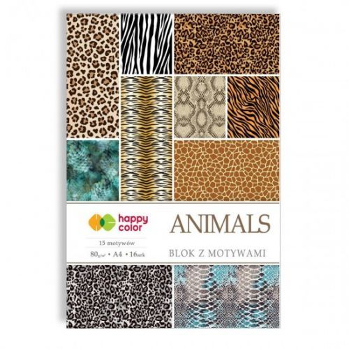 Happy Color Papíry s motivem A4 - 16 listů - Animals - 306464