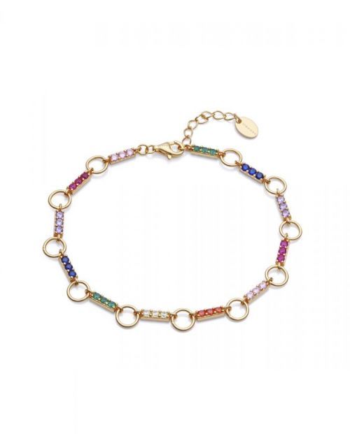 Viceroy Pozlacený náramek s barevnými zirkony Elegant 13073P100-39